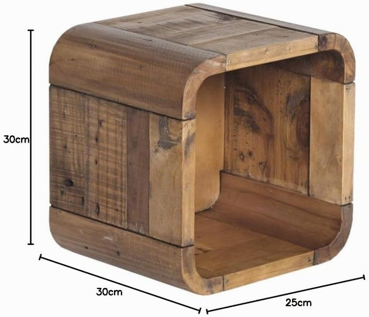 Woodkings® Badregal Dingle 30x30 Holz Pinie Natur rustikal Wandregal Regal Würfel Badmöbel Badezimme