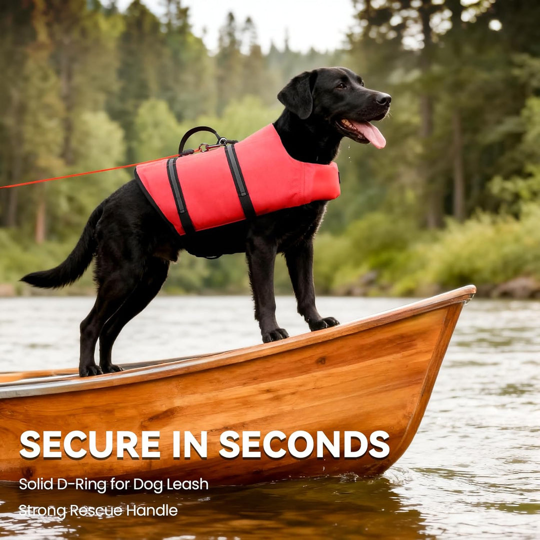 VIVAGLORY Rip Stop Schwimmweste Hund, Hundeschwimmweste, Schwimmhilfe & Auftrieb, Rettungsweste Hund