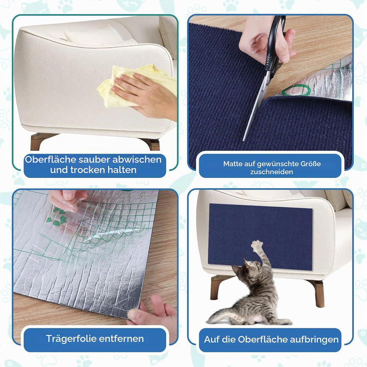 Kratzteppich selbstklebend Kratzmatte Katze Sofa Kratzbretter Katze Wand Kratzbrett Katzen Katzenwan