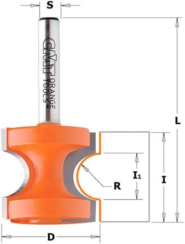 CMT Orange Tools 954.509.11 – Erdbeere halbrund HM S 12 D 44,5 R 12.7