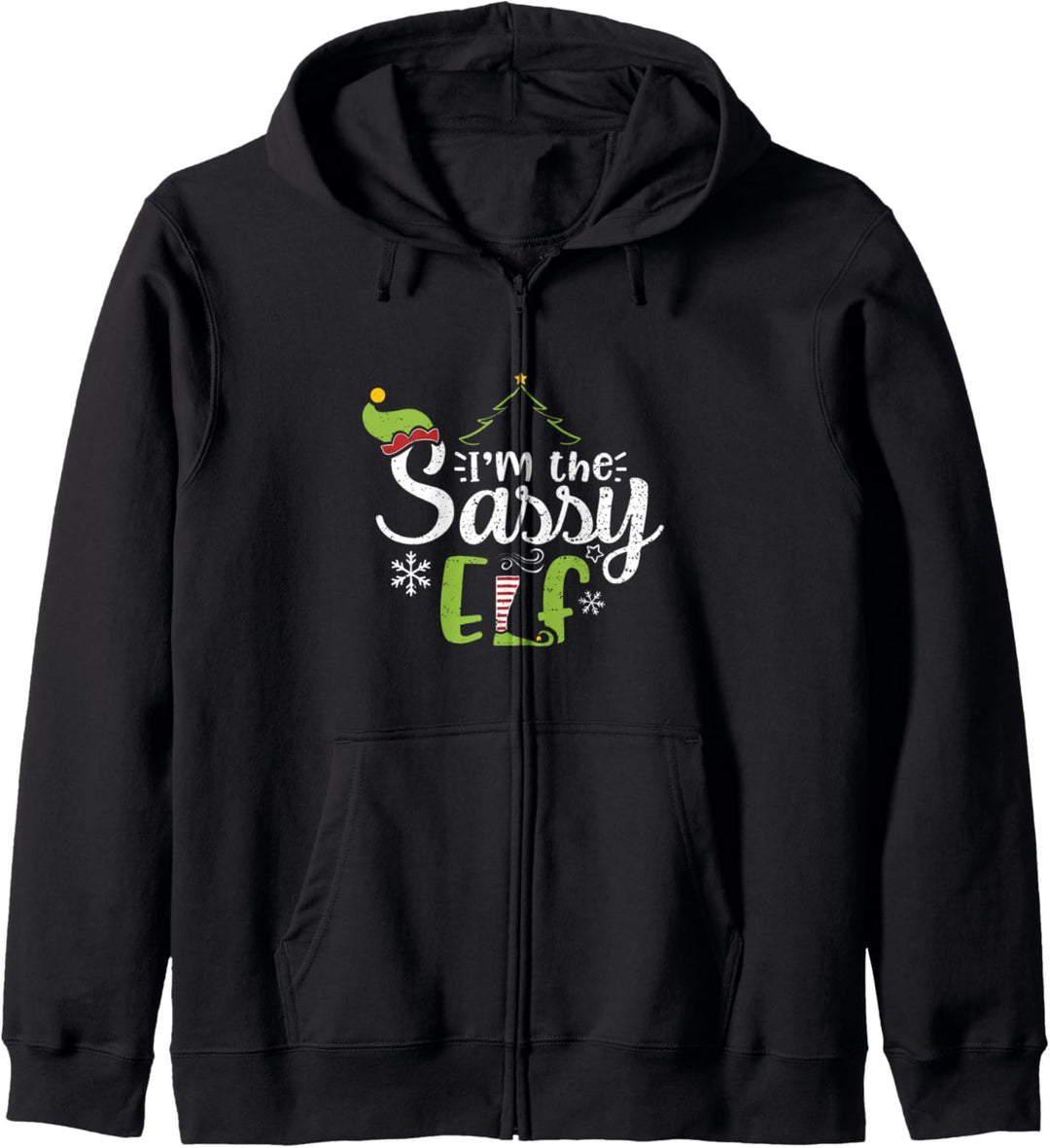 Matching Gruppe: I'm The Sassy Elf - Weihnachts Elfen Kapuzenjacke