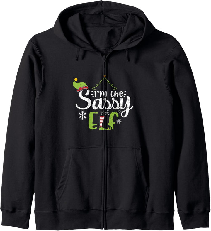Matching Gruppe: I'm The Sassy Elf - Weihnachts Elfen Kapuzenjacke