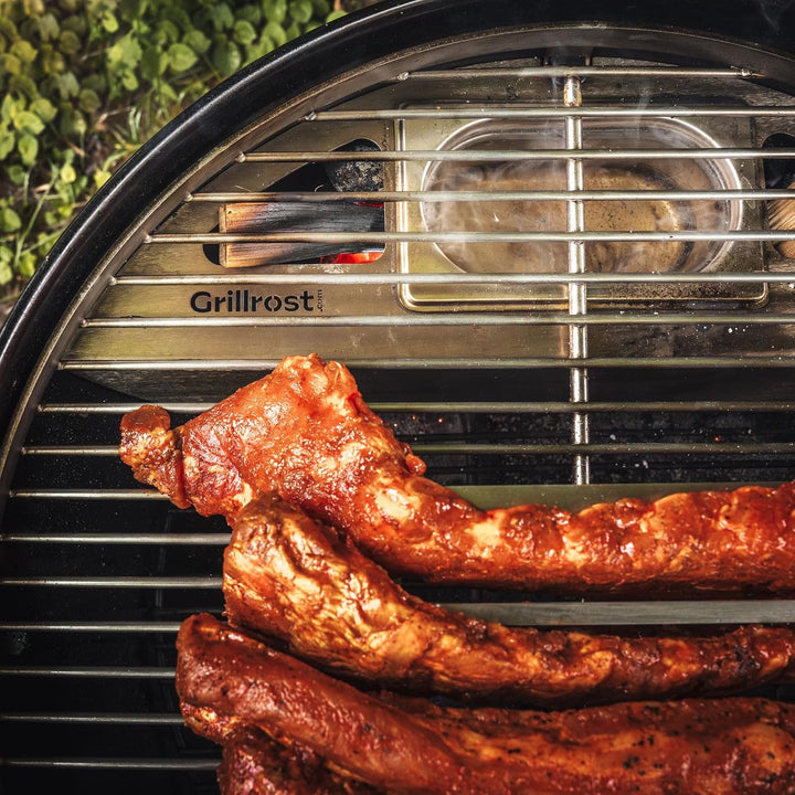 Edelstahl Rippchenhalter | RibRack - für 6 rundum knusprige Spareribs vom Grill & Backofen Rippchen-
