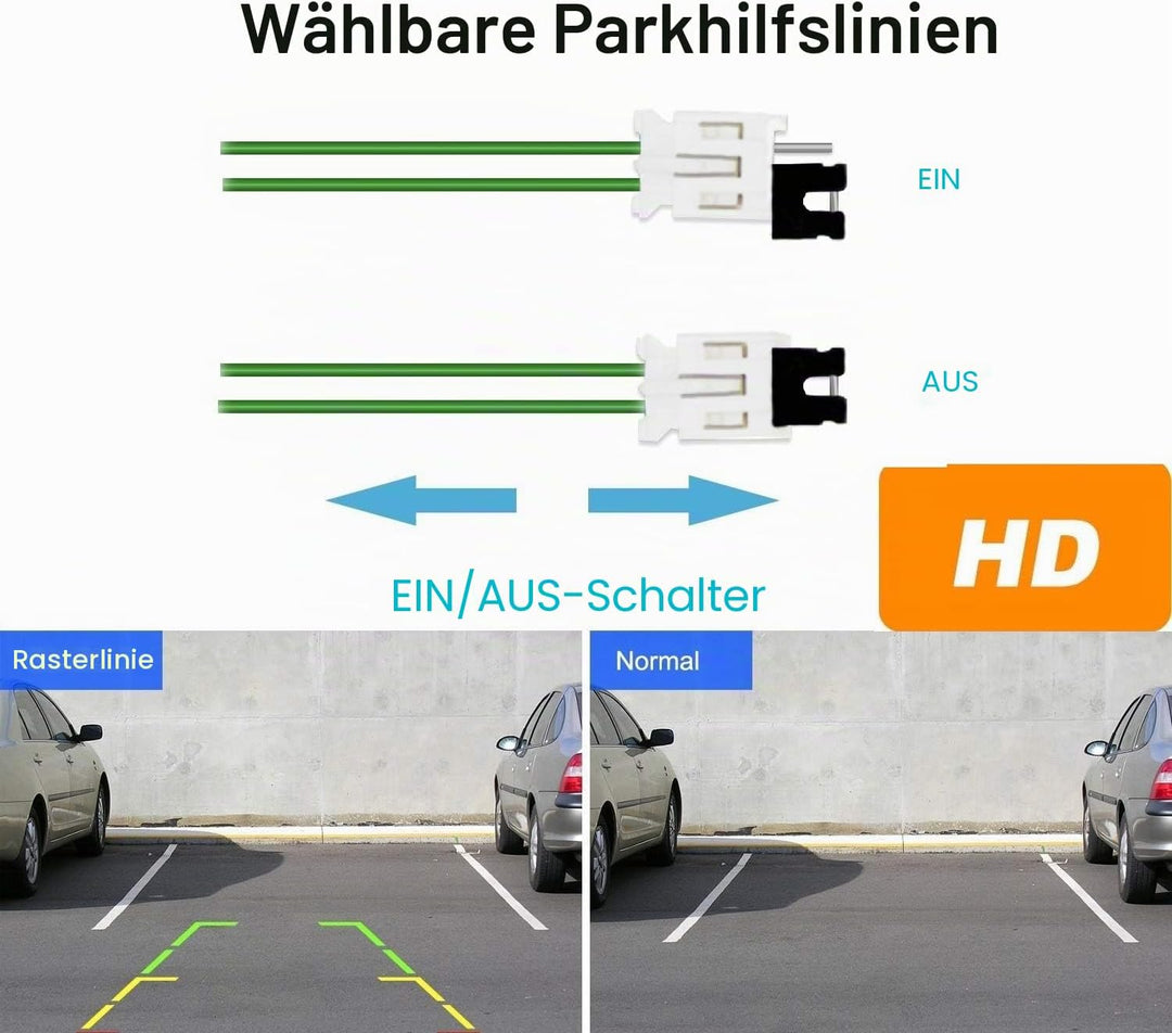 CoolinDT Dritte Dachmontage-Bremsleuchte, Bremsleuchte, Rückfahrkamera mit 4,3-Zoll-Monitor zur Arma