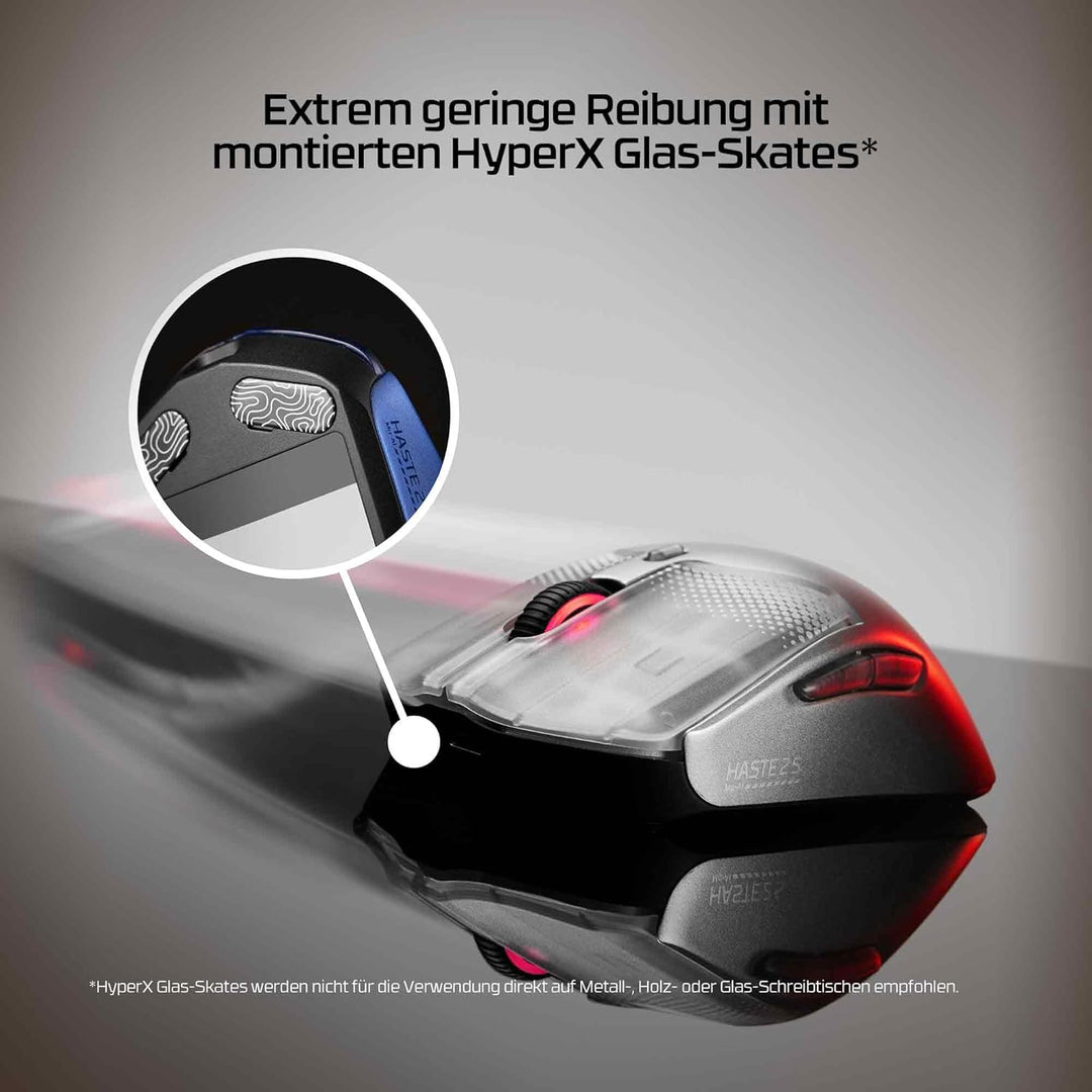 HyperX Pulsefire Haste 2 S Kabellose Gaming-Maus, Magnesiumgehäuse, Ultra-leicht, 64 g, Akku 120 h,