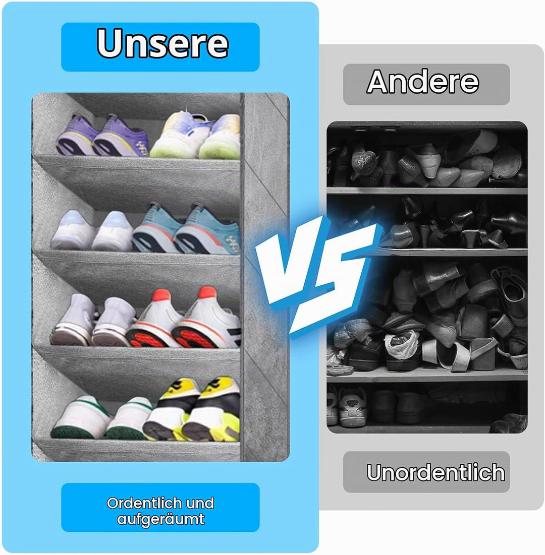 Schuhregal Tür, Schuhregal Hängend, Schuh Organizer Hängend, Schuhaufbewahrung Tür mit 8 Tiefen Tasc