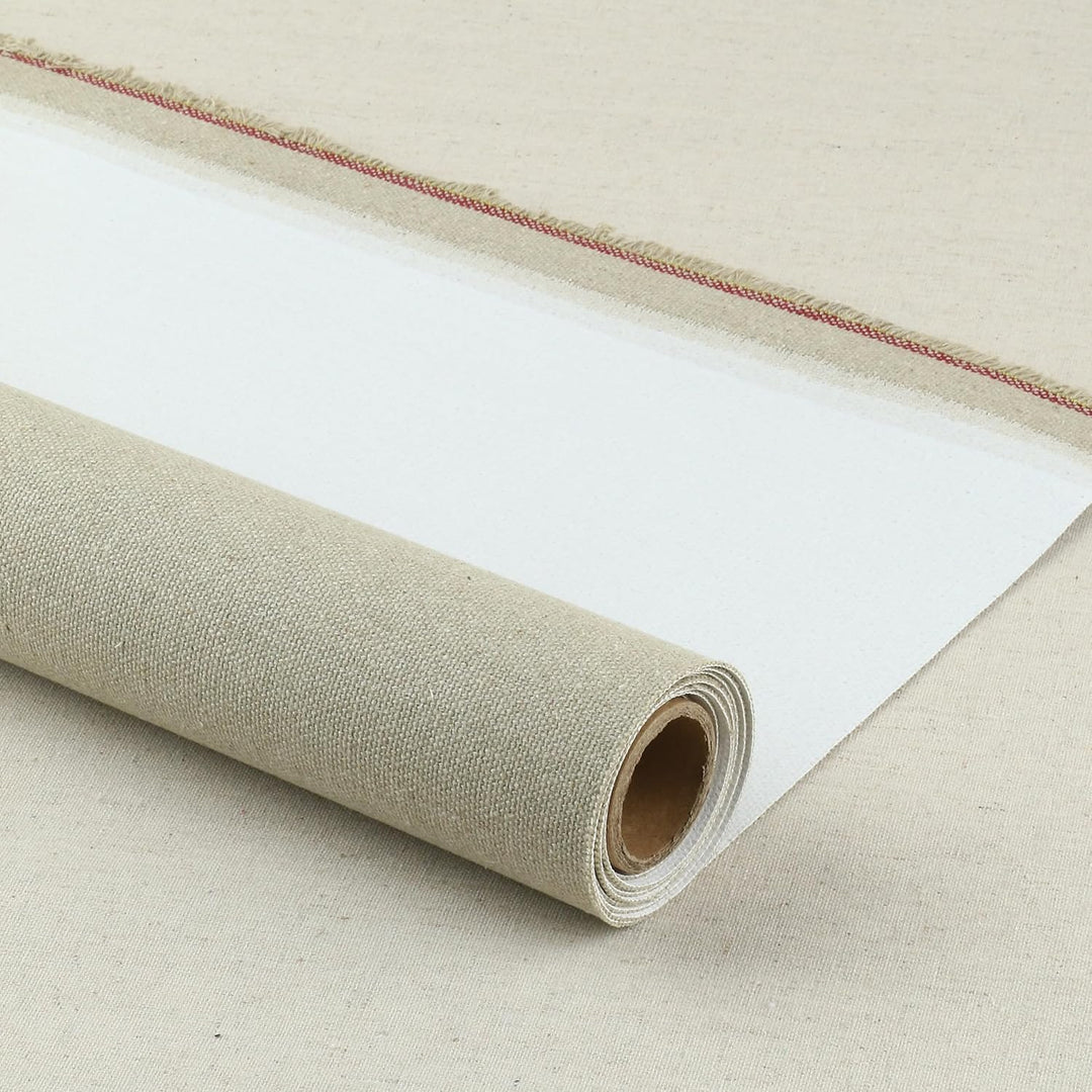 TOUROCMONT Leinwand auf Rolle Leinen -500 g/m² Leinen Maltuch Breite 108cm Leinwandrolle 3M 108cm x