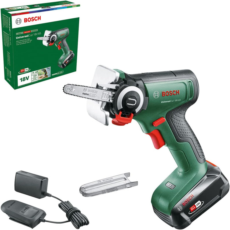 Bosch Akku-NanoBlade-Säge UniversalCut 18V-65 (schnelles Freihand-Schneiden in Holz, Holzwerkstoffen