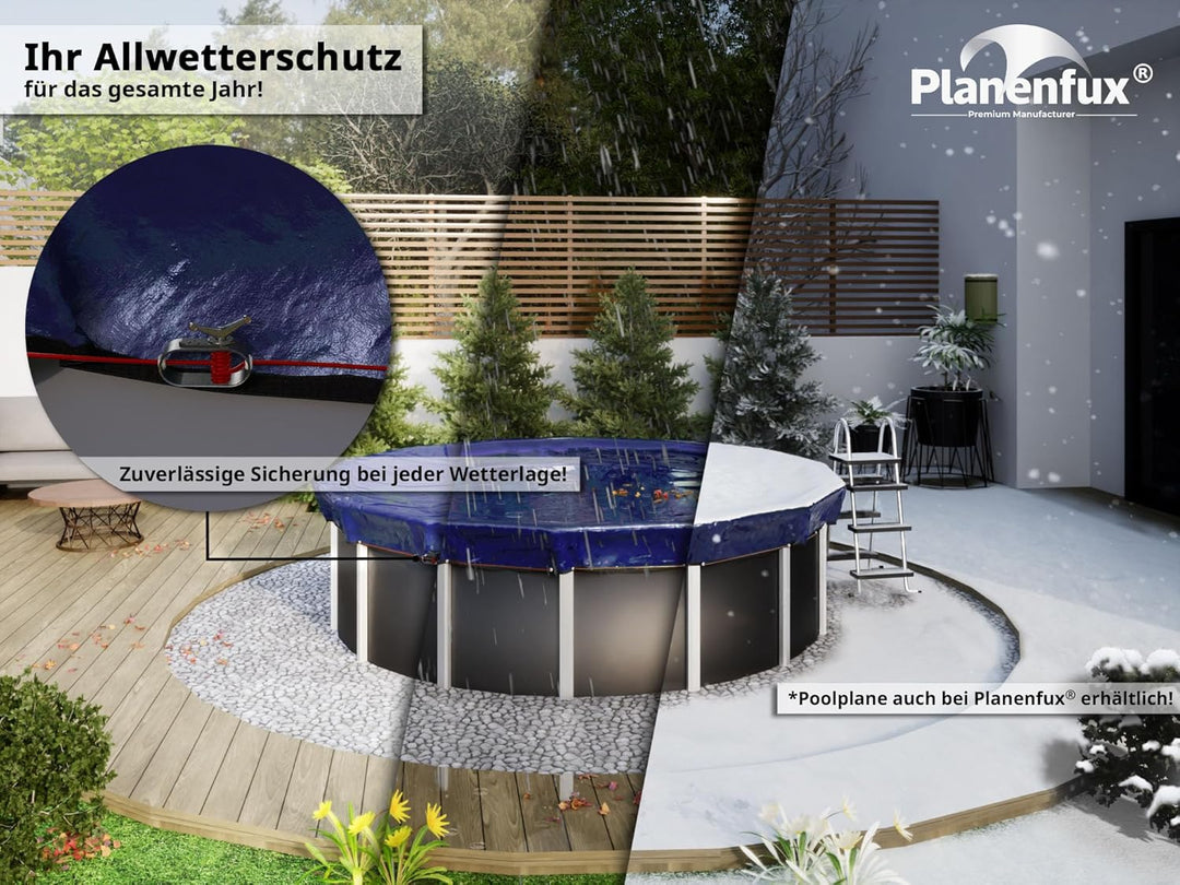 Drahtseil Spanner mit Stahlseil ummantelt 2mm (31m) | Strong-Hold Drahtseilspanner für Pool Abdeckpl