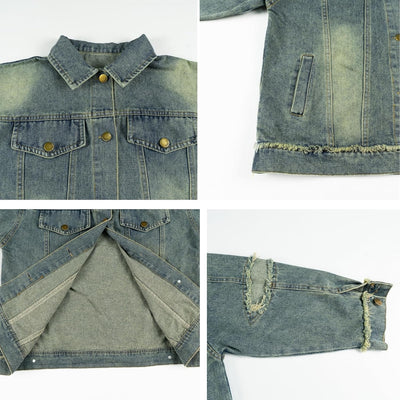Rolanko Jeansjacke für Mädchen, Basic Trucker Jacke aus Denim Outwear Button Down Jeans Hemden, Hell