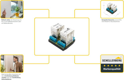 Schellenberg 24200 Rolladen Trennrelais zur gleichzeitigen Steuerung von bis zu 4 Rollladenmotoren ü