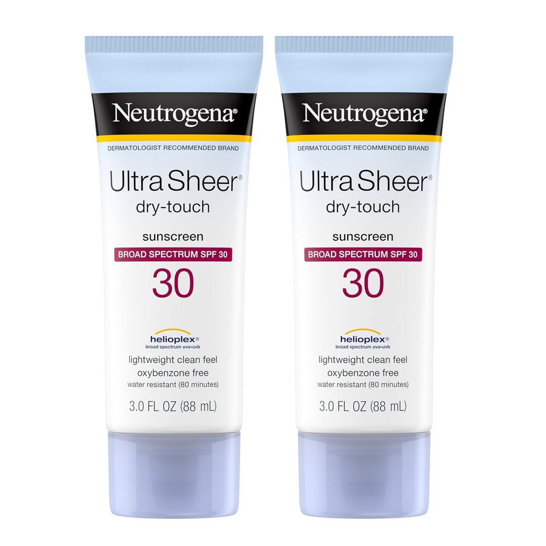 2x Neutrogena Ultra Sheer Sunblock SPF 30 (Sonnenschutz Lotion, wasserfest) aus USA