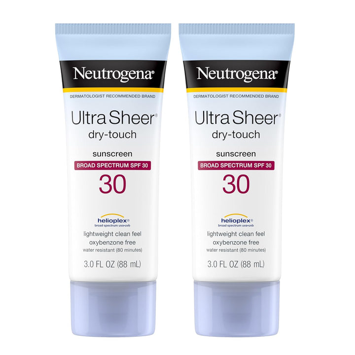 2x Neutrogena Ultra Sheer Sunblock SPF 30 (Sonnenschutz Lotion, wasserfest) aus USA