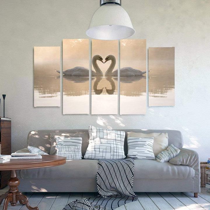 Feeby Frames, Leinwandbild Bilder Wand Bild - 5 Teile - Wandbilder Kunstdruck 200x100 cm, Typ B
