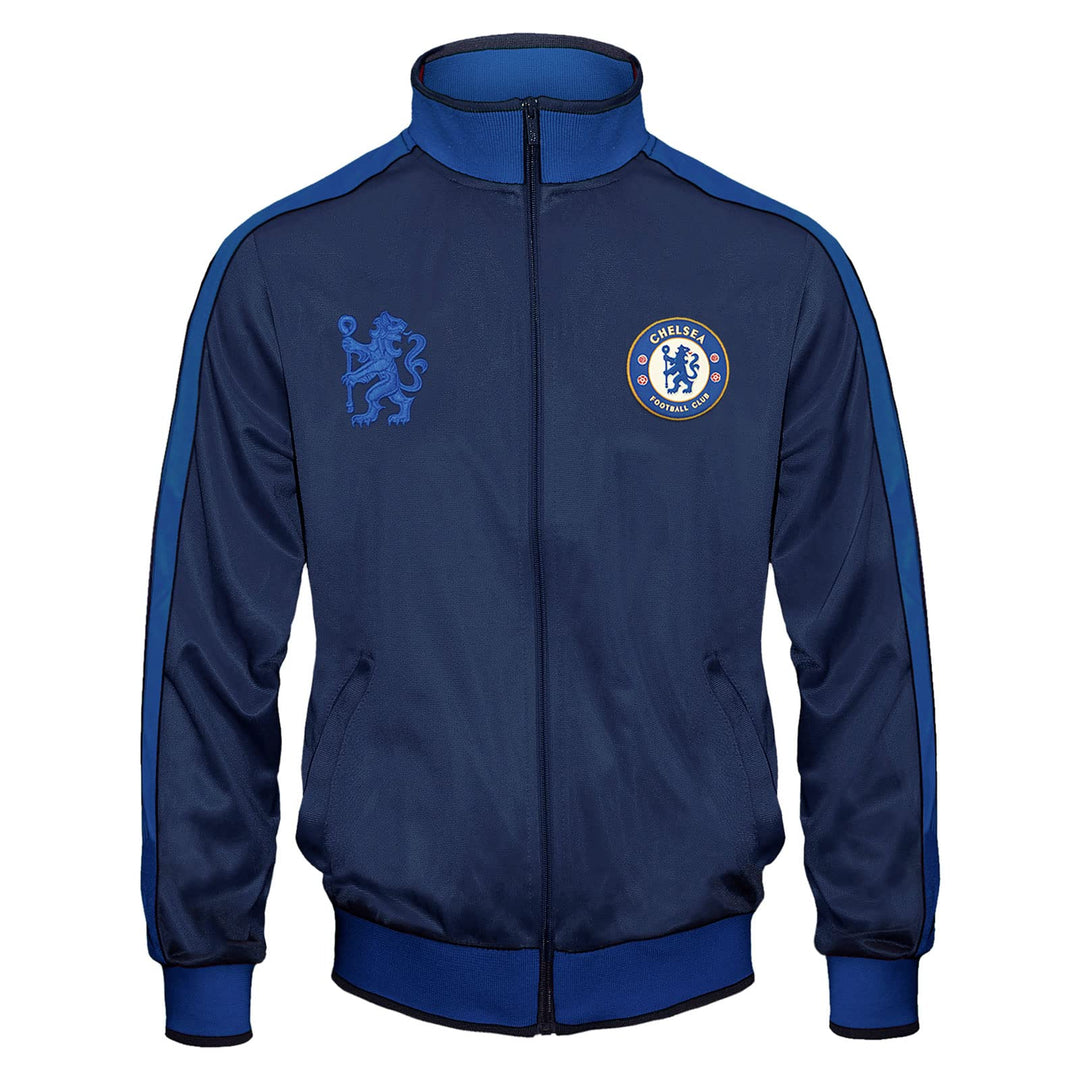 Chelsea FC - Jungen Trainingsjacke im Retro-Design - Geschenk für Fussballfans 2-3 Jahre Marineblau,