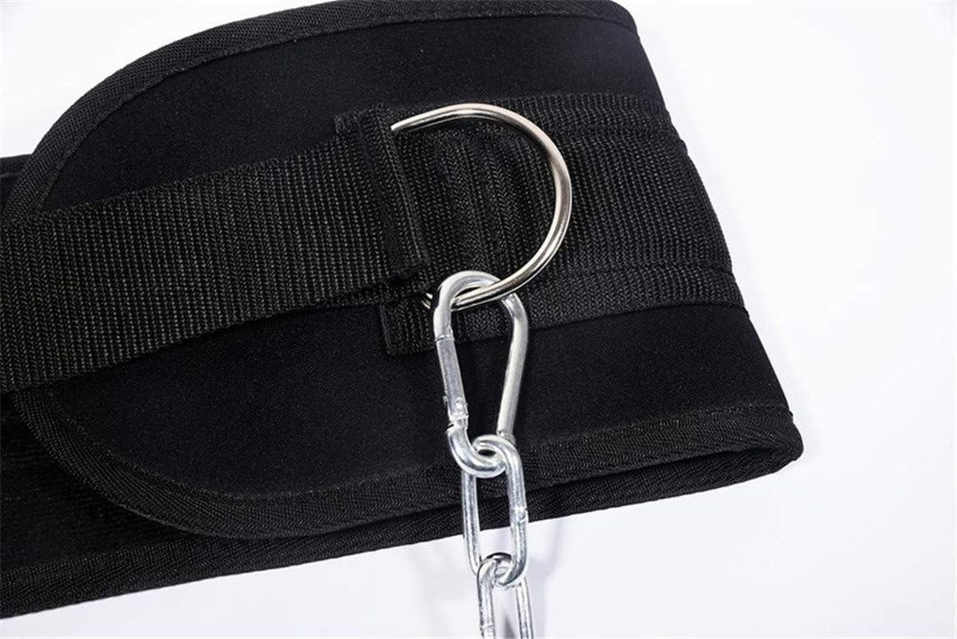HemeraPhit Strapazierfähiger Dip-Gürtel mit Metallschnalle, Rückenstütze, Klimmzuggürtel boucle en p