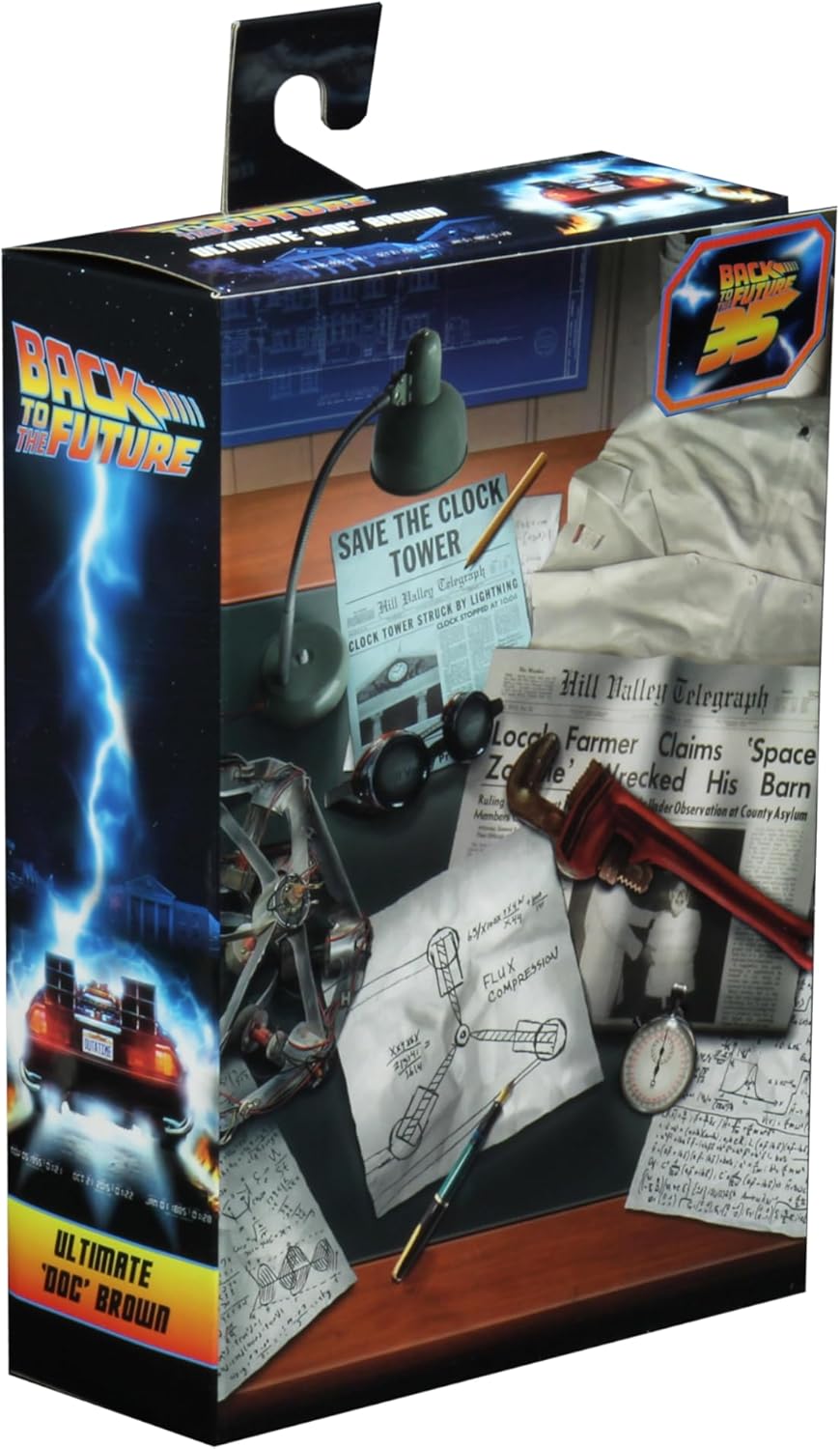 NECA - Figurine Retour vers le Futur - Ultimate Doc Brown 18cm - 0634482536148