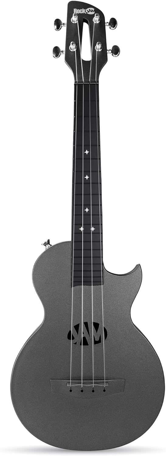 RockJam Carbon Fibre Ukulele with Case schwarz, schwarz
