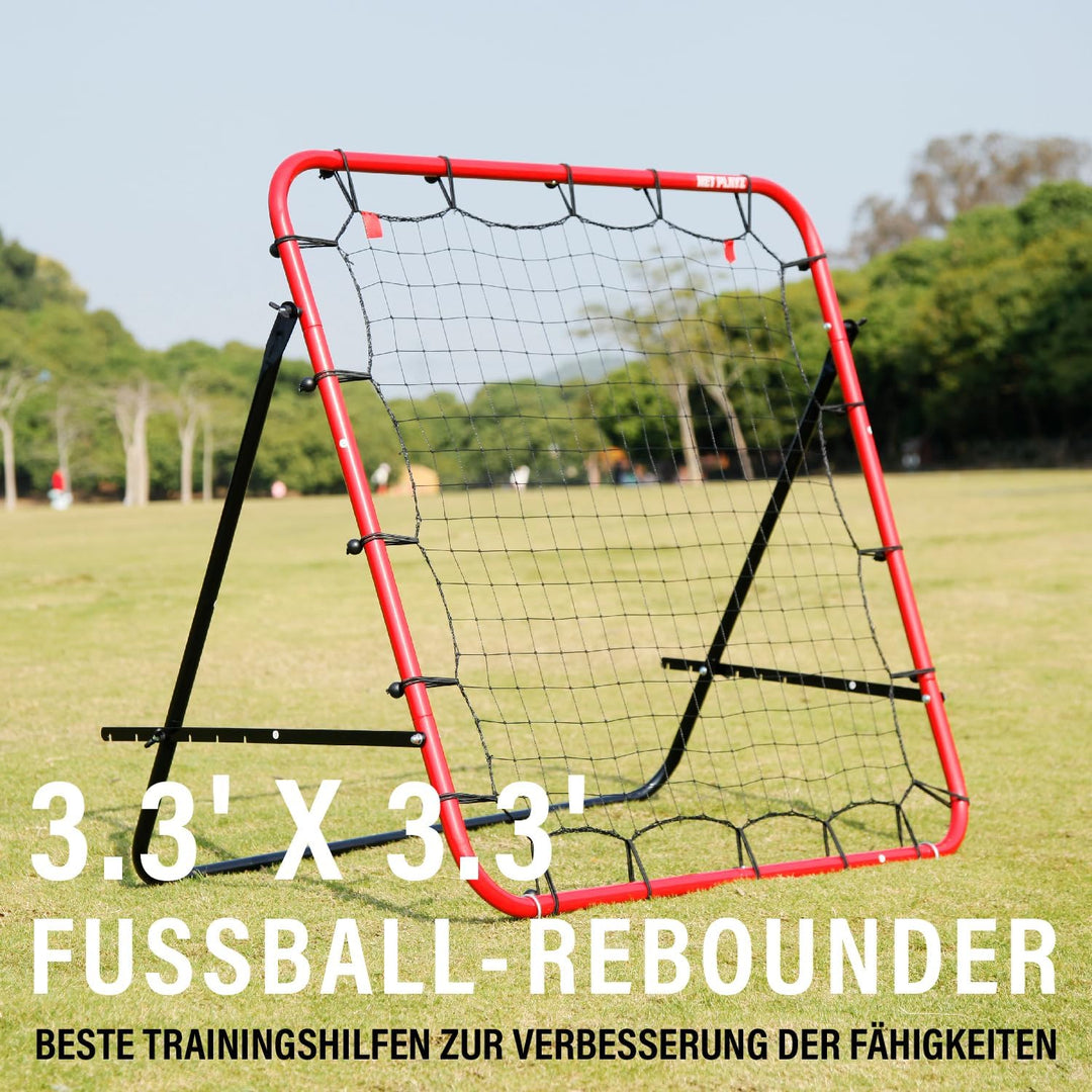 Rebounder für Fussball, 100 x 100 cm, Fussball Geschenke für alle Altersgruppen, Auch für Handball,