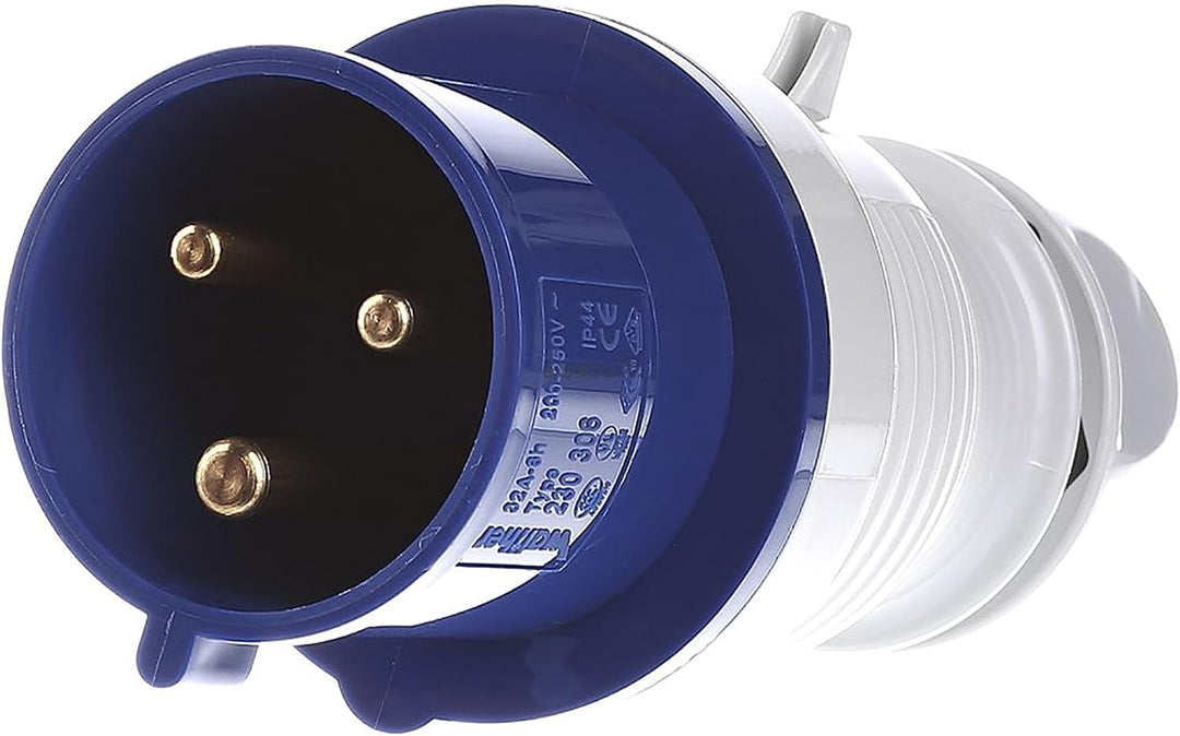 EV EXPERT WALTHER Hochwertiger Adapter von Schukostecker 16 A auf CEE-Steckdose 16-32 A 5-polig 0,5