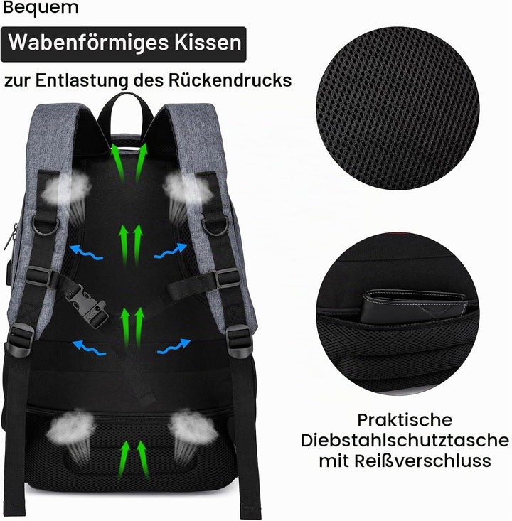 Schulrucksack Jungen Mädchen Teenager, Rucksack Schule Laptop Rucksack für Herren Damen Daypacks für