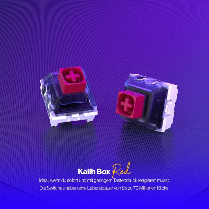 ENDORFY Thock 75% Wireless Red, 75% Wireless Mechanical Keyboard, QWERTY, Kailh Box Red switches, RG