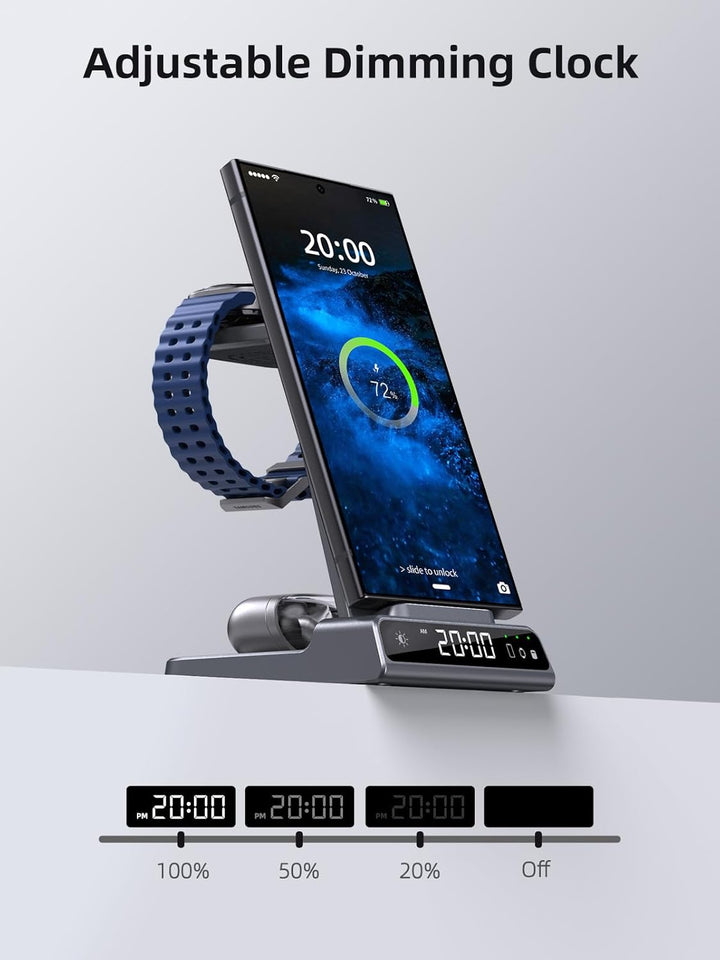 Wireless Charger für Samsung Ladestation für Galaxy S25 Ultra, Induktive Ladestation für Samsung Gal