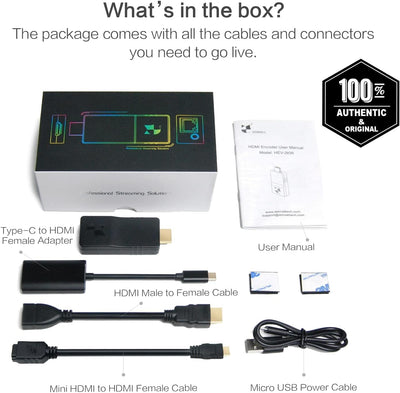 DDMALL Wireless Streaming Encoder, H.265 H.264 HDMI Live-Video-Encoder, Streamen von 1080p auf Faceb