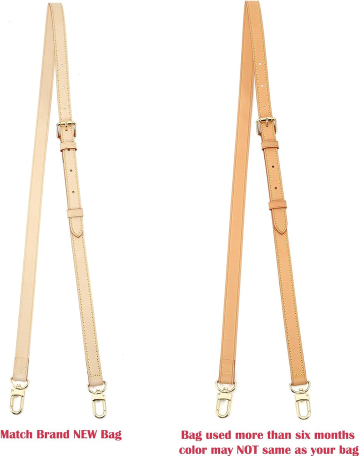 Senral Schulterriemen für Taschen Non Tanned Vachetta Riemen Leder Crossbody Strap Ersatz 41&