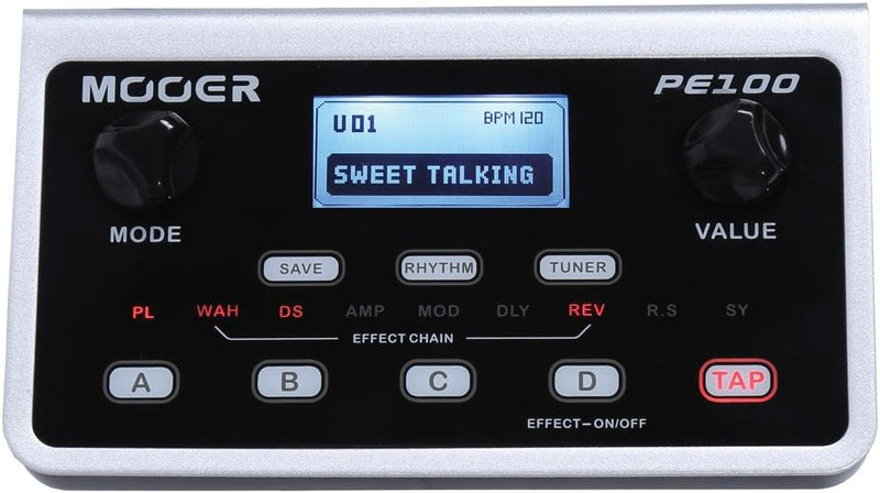 MOOER PE100 Guitar Effects,Black