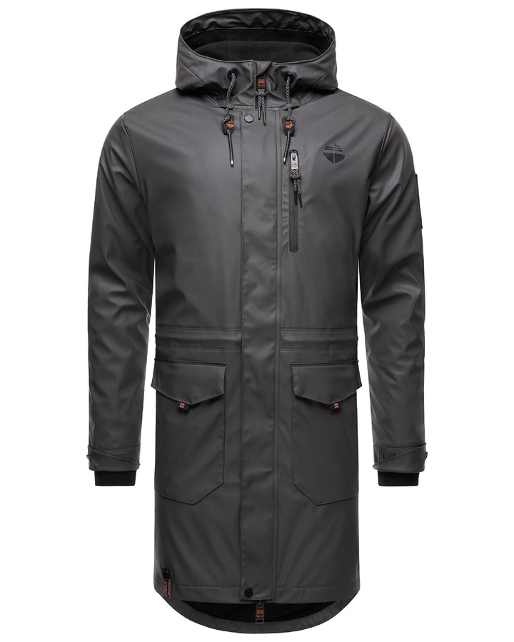 STONE HARBOUR Warmer Regenponcho gefütterter Regenmantel wasserdicht mit innenliegendem Tragegurt un