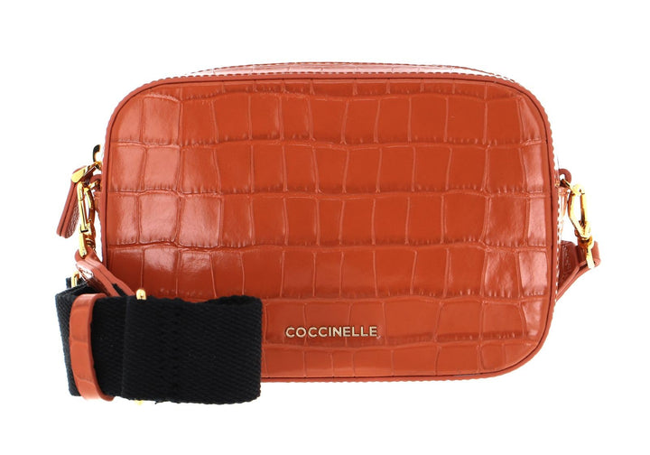 Coccinelle Mini Bag Croco Leather Chestnut