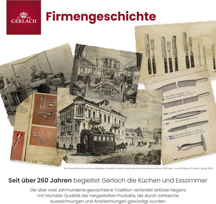 Gerlach Fine Messerblock Messerset Küchenmesserset 5 Messer Aus Edelstahl Küchenmesser im Buchenholz
