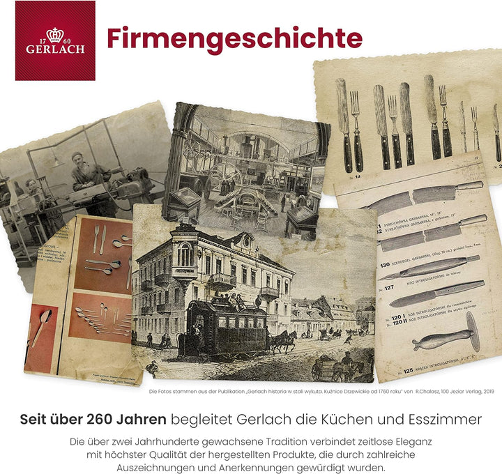 Gerlach Style Plus Messerset Küchenmesserset 5 Messer aus Edelstahl Küchenmesser Kochmesser Brotmess
