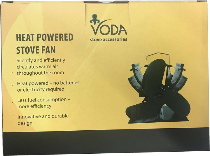 13 cm Höhe, Mini Hitze Powered Ofen Fan für kleine Platz von Holz/Log Brenner – Umweltfreundlich Sil