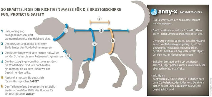 anny-x Brustgeschirr Fun braun Bernstein - Grösse M Medium Regular, Medium Regular