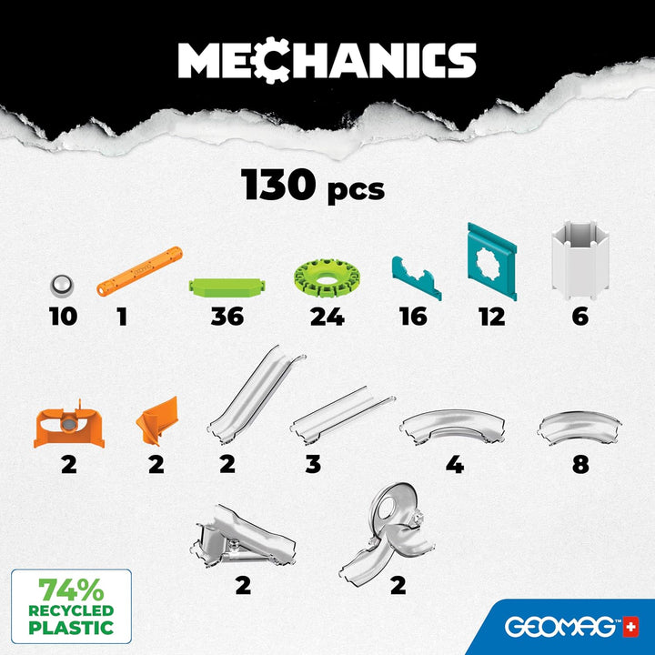 Geomag - Mechanics Gravity Loops & Turns - Lern- und Kreativspiel für Kinder - Magnetische Bausteine