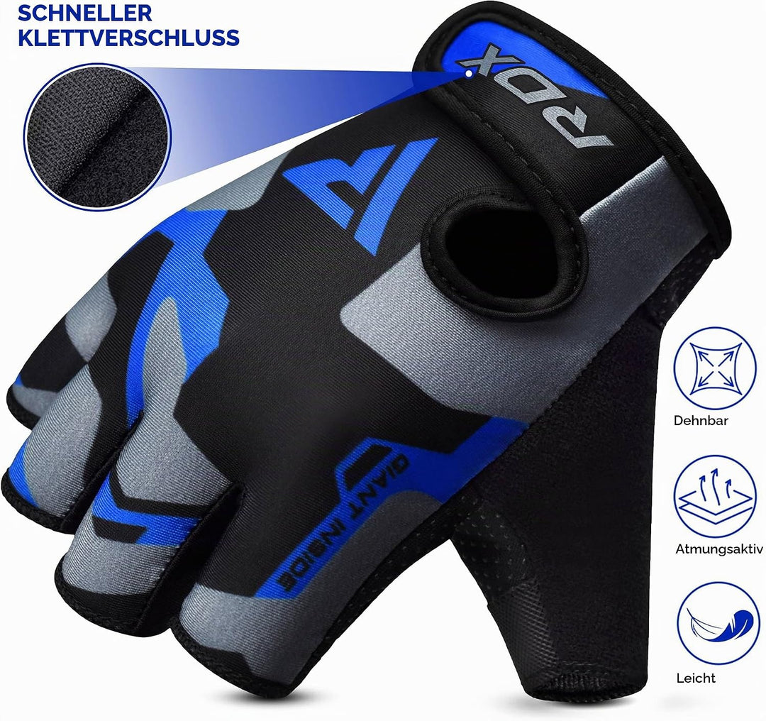 RDX Fitness Handschuhe Damen Herren, Gewichtheben Trainingshandschuhe Krafttraining, rutschfest Gym