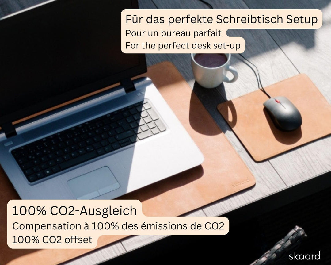 skaard Mauspad aus echtem Leder, Braun, Vintage Optik, Mouse Pad Braun M, Braun M