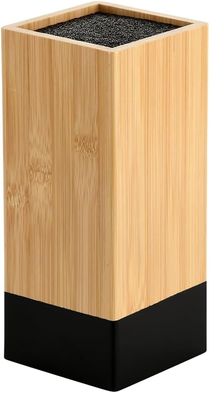KESPER | Messerblock, Material: Bambus, Kunststoff, Masse: 10 x 10 cm, H: 23 cm, Farbe: Braun, Schwa