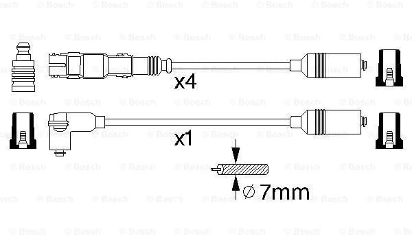 Bosch 0986356304 - Zündleitung - 1 Stück