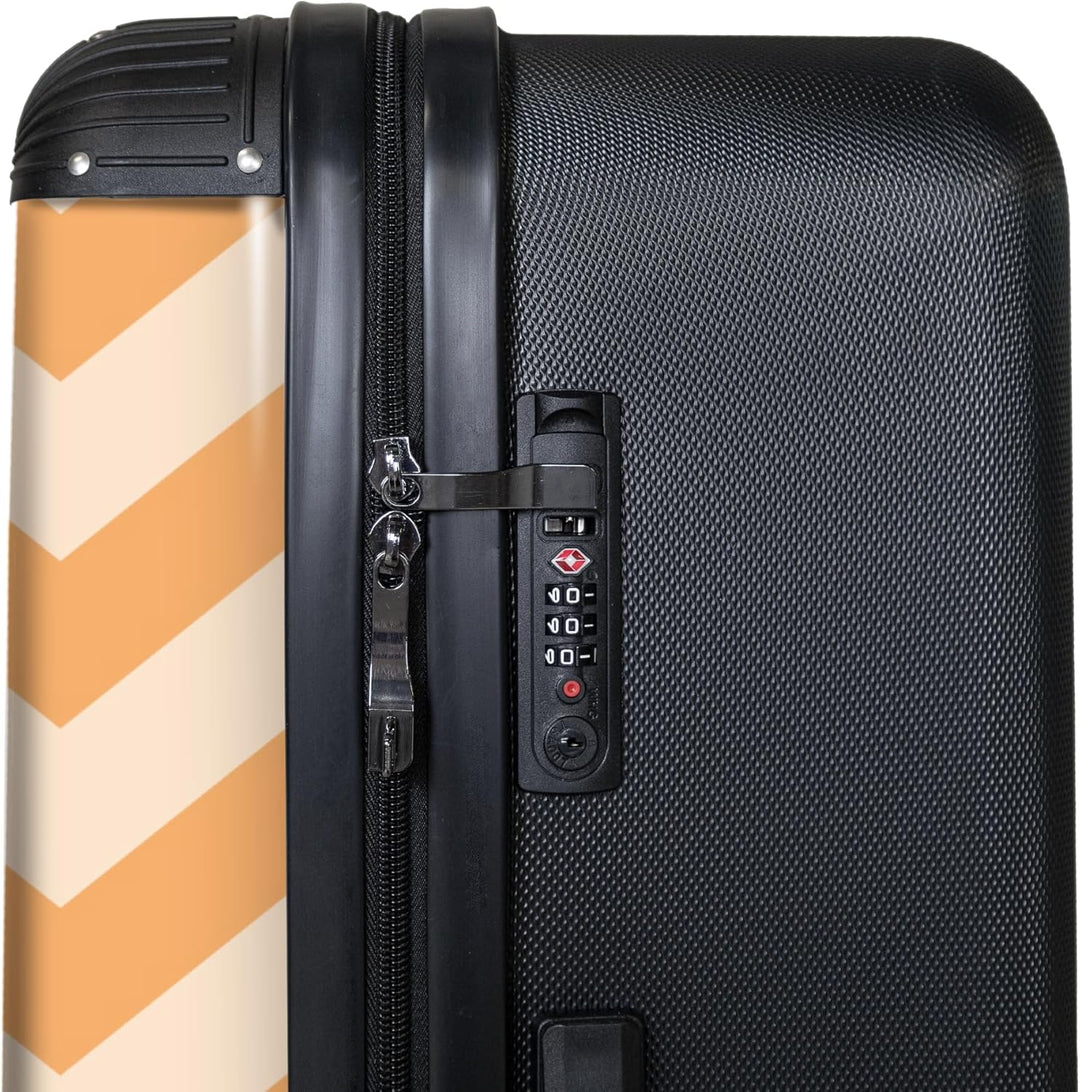 NoBoringSuitcases.com® Koffer XL Gross 77x51.5x28 cm Hartschale Reisekoffer 4 Rollen Leicht Koffer T