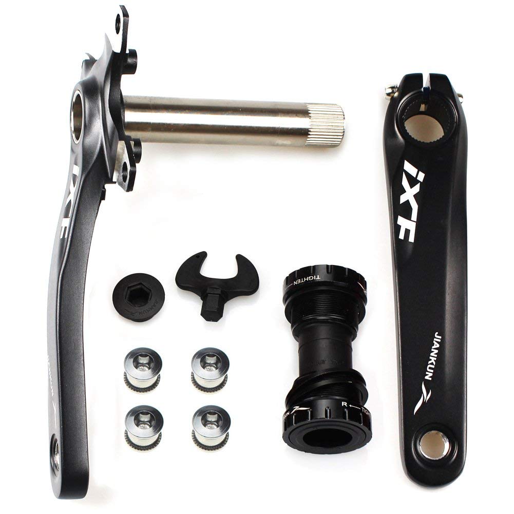 CYSKY Fahrrad Kurbelarm Set 170mm 104 BCD mit Tretlager Kit und Kettenblattschrauben für MTB BMX Ren