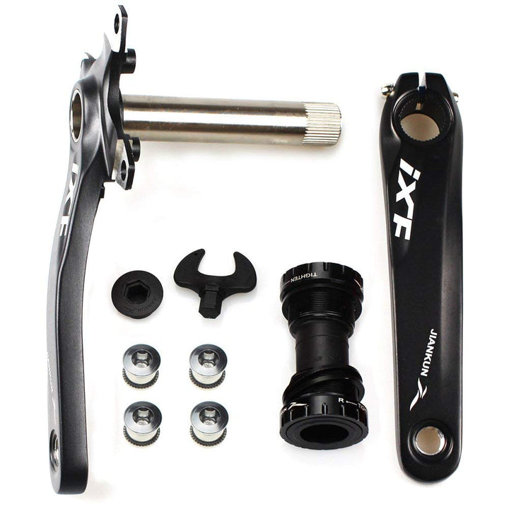 CYSKY Fahrrad Kurbelarm Set 170mm 104 BCD mit Tretlager Kit und Kettenblattschrauben für MTB BMX Ren