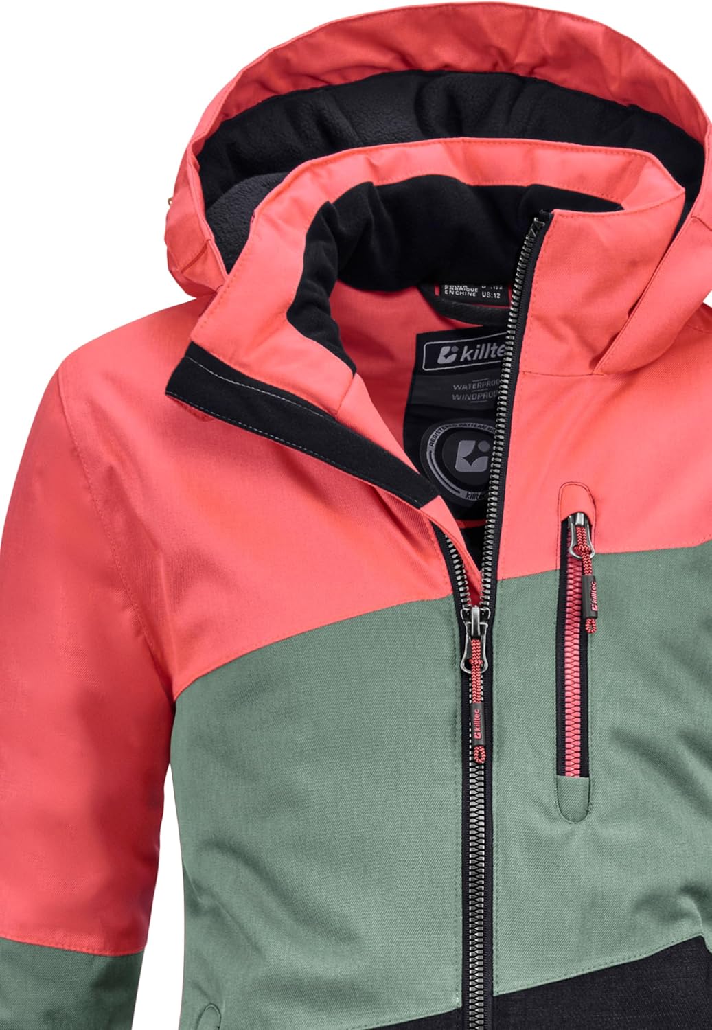 killtec Mädchen Lynge Grls Jckt B Funktionsjacke Mit Kapuze coral pink 164 Lynge GRLS JCKT B, coral