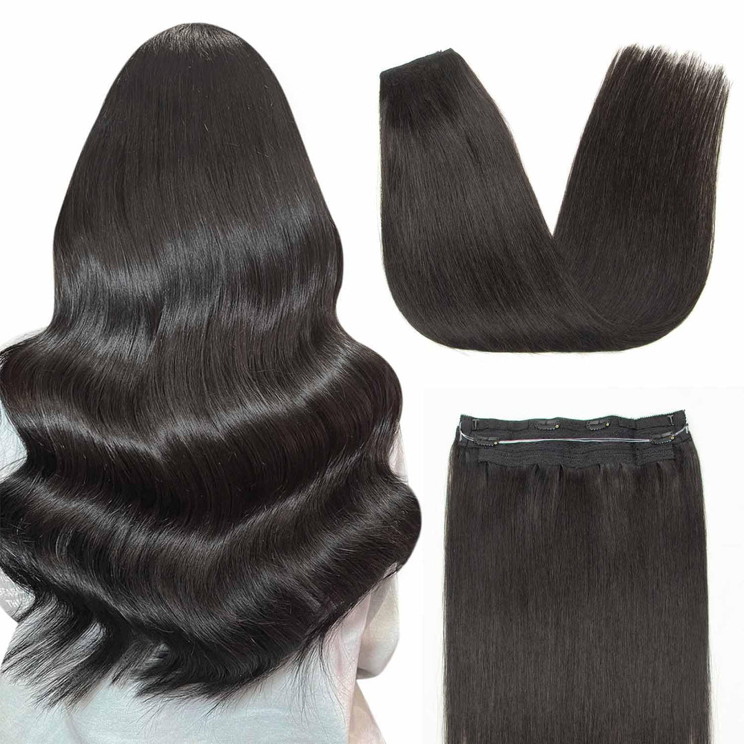 AGMITY Tape In Extensions Echthaar 20pcs 35cm 40g Aschblond mit Bleichblond Invisible Tape Extension