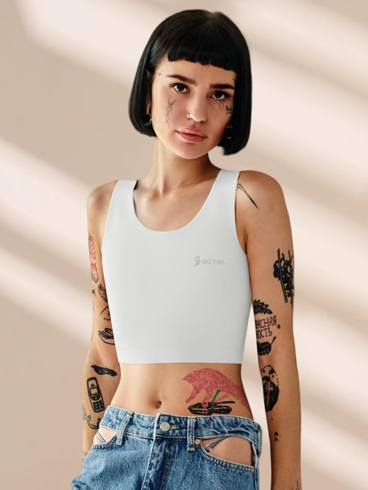 Brust Binder für Transgender FTM Trans Binder Atmungsaktive Nahtlos Schwimm Binder Bra Weiss 3XL, We