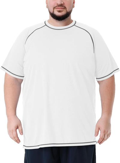 Herren grosse grössen Übergrösse Schwimmshirt Rash Guard Männer Schutz Beach T-Shirt Shortsleeve, XX