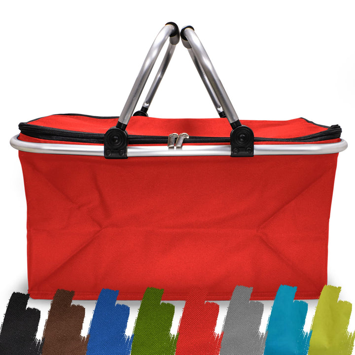 Einkaufskorb faltbar 25L - ideal für den Wocheneinkauf I Mit gepolsterten Tragegriffen & Reissversch