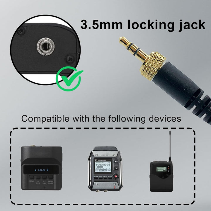 2 Pack Wired Lavalier Lapel Mikrofon Kompatibel mit Sennheiser EW100 EW300 EW500 SK100, 3,5 mm TRS O